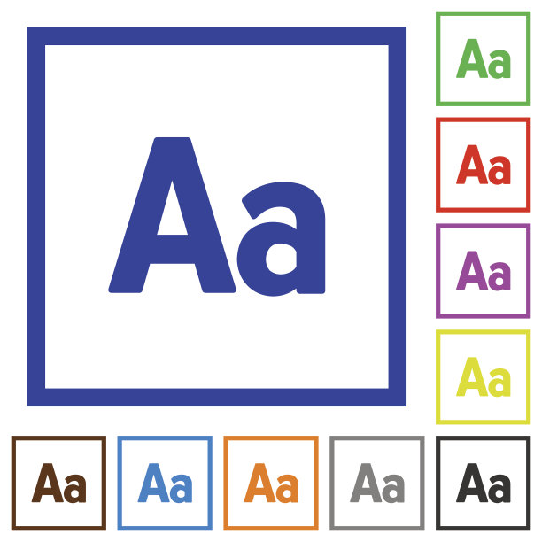 调整框架平面图标的字体大小图片下载
