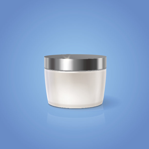 白色奶油瓶设计。空白装饰容器模拟矢量图片下载