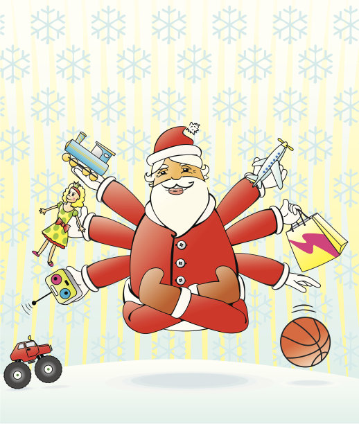 圣诞老人瑜伽图片下载