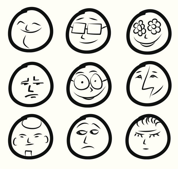 可爱和有趣的涂鸦微笑图片下载