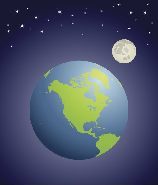 地球和月球图片下载