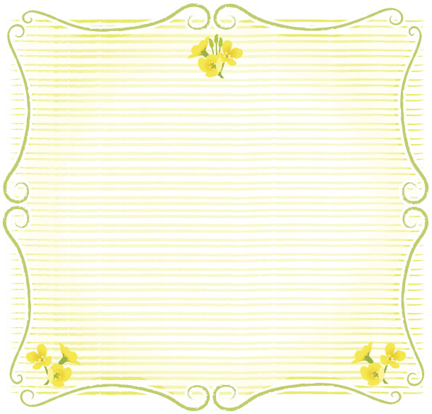 茎形框架装饰油菜花图片下载