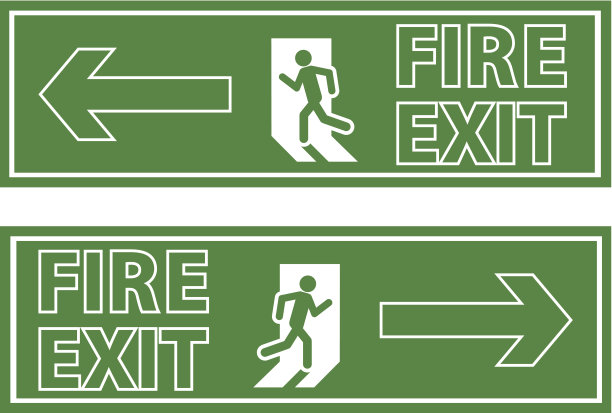 安全出口标志图片下载