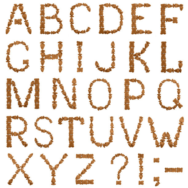 巧克力饼干英文字母图片下载