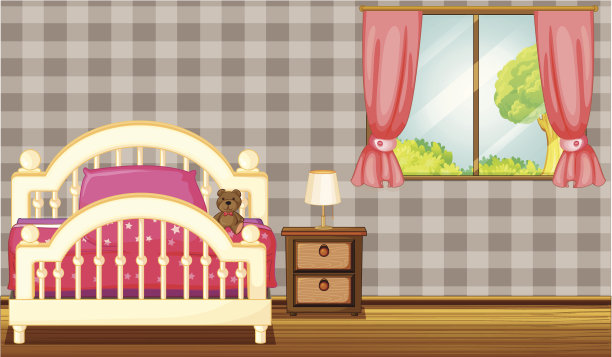 床和灯素材图片