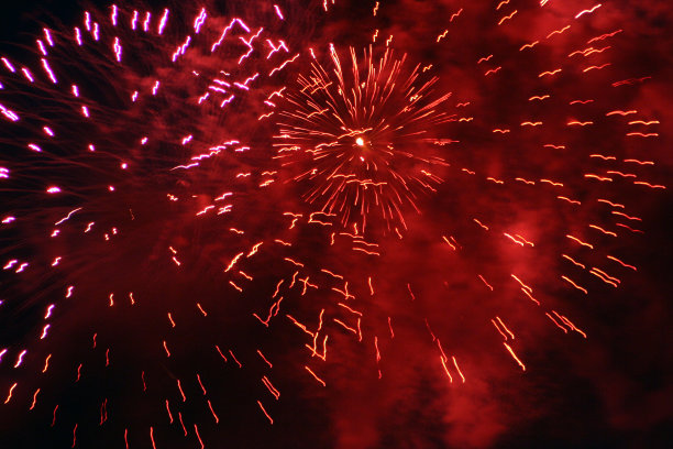 红色fireworkdisplay图片下载