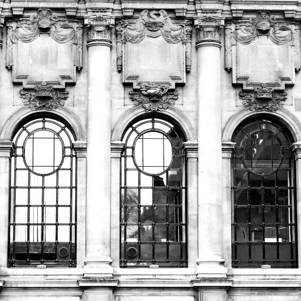 英国伦敦的老温顿墙用砖和玻璃砌成图片下载