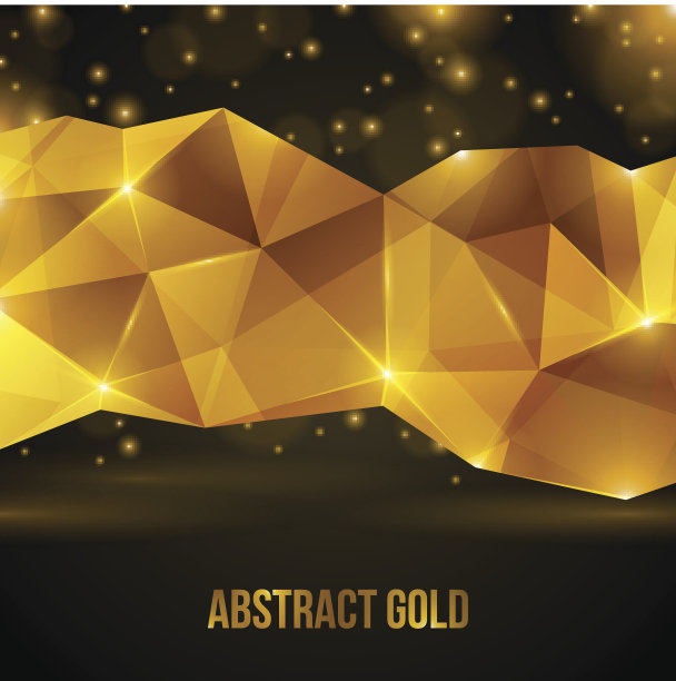 金色水晶抽象图案。图片下载