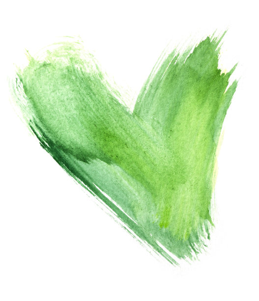 水彩画心环保意识图片下载