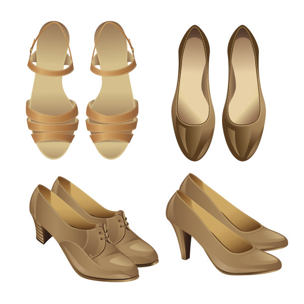 套各种风格的米色鞋图片下载