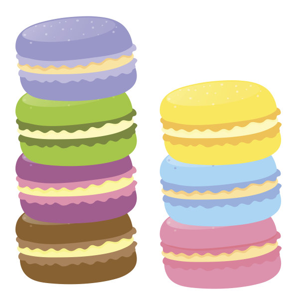 不同口味的马卡龙图片下载