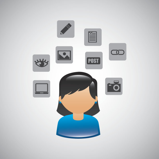 社交媒体营销图标图片下载