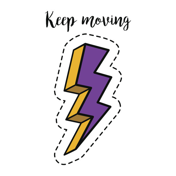 时尚补丁元素闪电螺栓图片下载