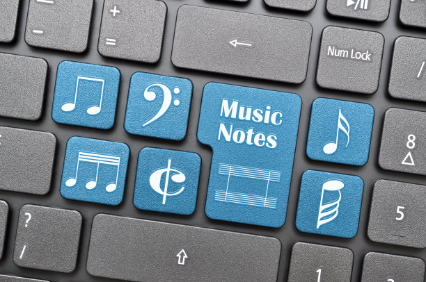 键盘上的音符图片下载