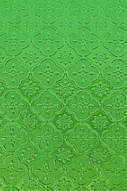 绿色复古图案背景墙纸图片下载