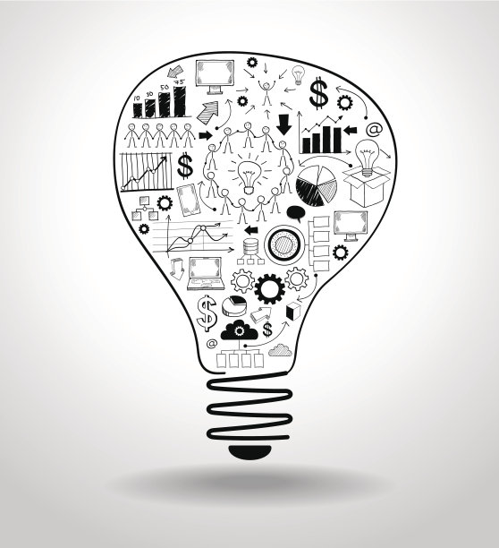 以绘图灯泡为经营理念图片下载