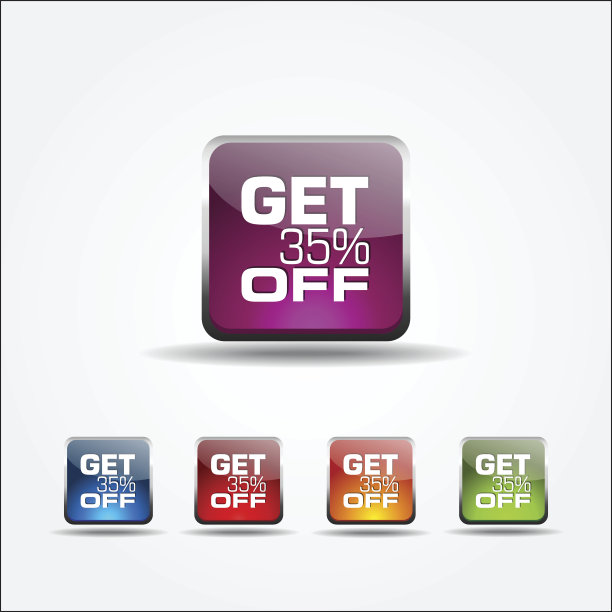 获得35%的彩色矢量图标设计图片下载