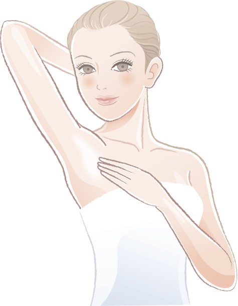 美丽女人的肖像触摸她的腋下图片下载