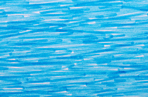 蓝色记号笔涂鸦在白纸背景图片下载