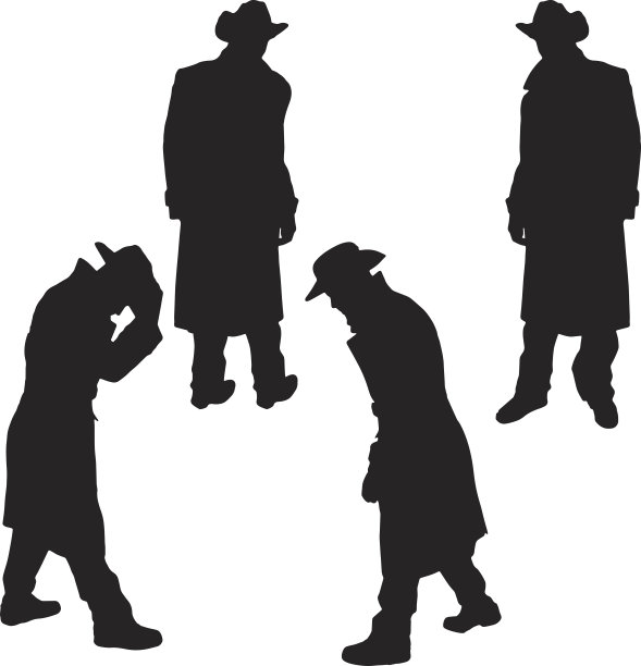 一个人的矢量剪影。图片下载