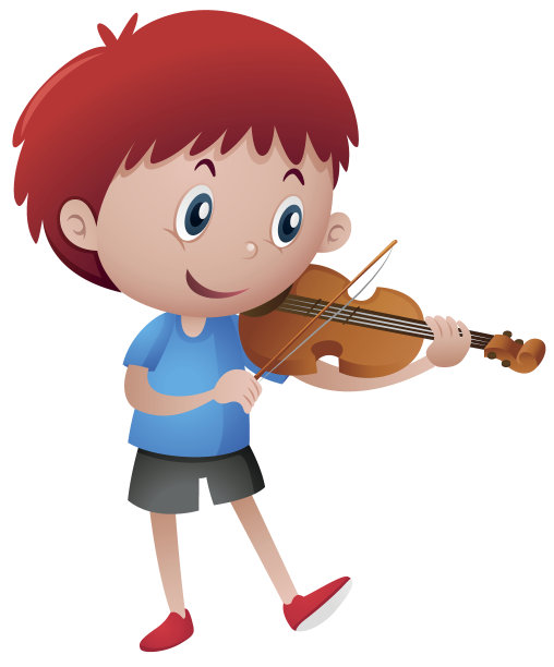 小男孩拉小提琴图片下载