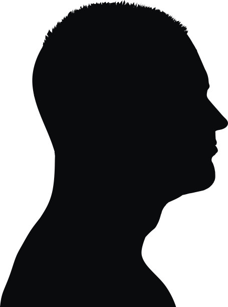 一个人的矢量剪影。图片下载