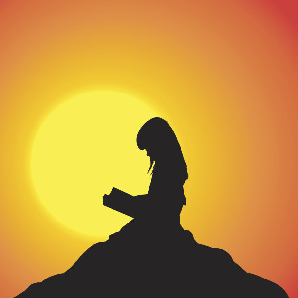 矢量剪影的女孩。图片下载