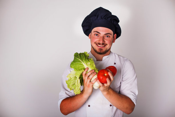 在白色背景下烹饪图片下载