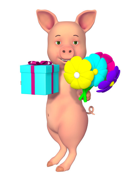 猪3 d卡通图片下载
