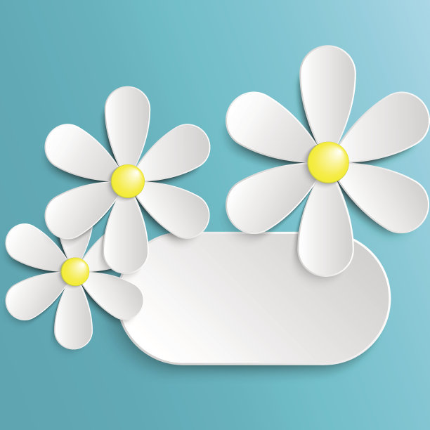 贺卡模板与纸花图片下载