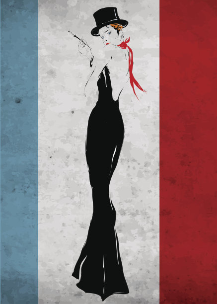 穿黑色晚礼服的女孩图片下载