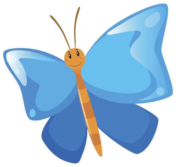 蓝色翅膀的蝴蝶图片下载
