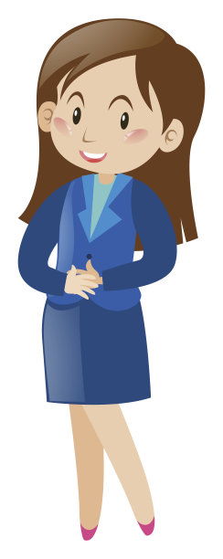 穿蓝衣服的女人站着图片下载