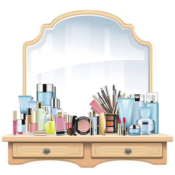 向量的梳妆台上素材图片