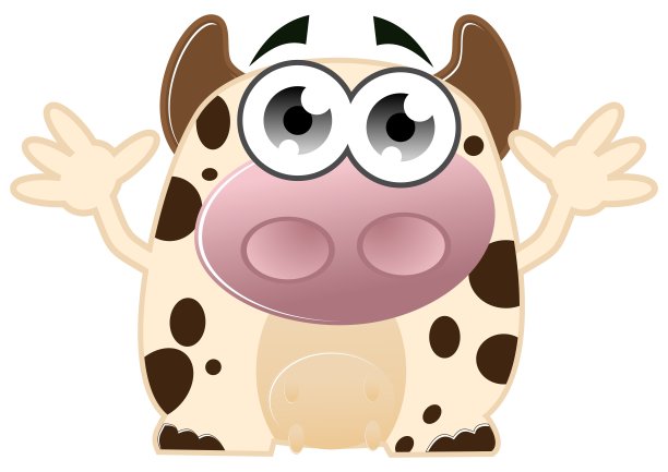 牛插画素材ID：158924338