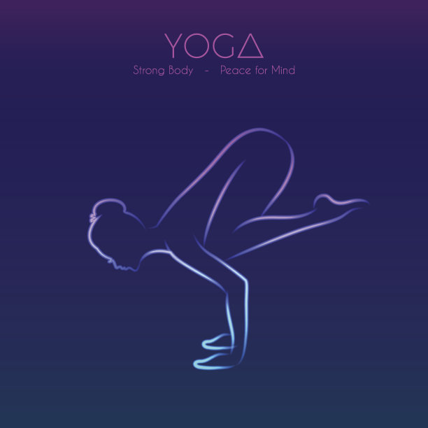 瑜伽摆女人的剪影图片下载