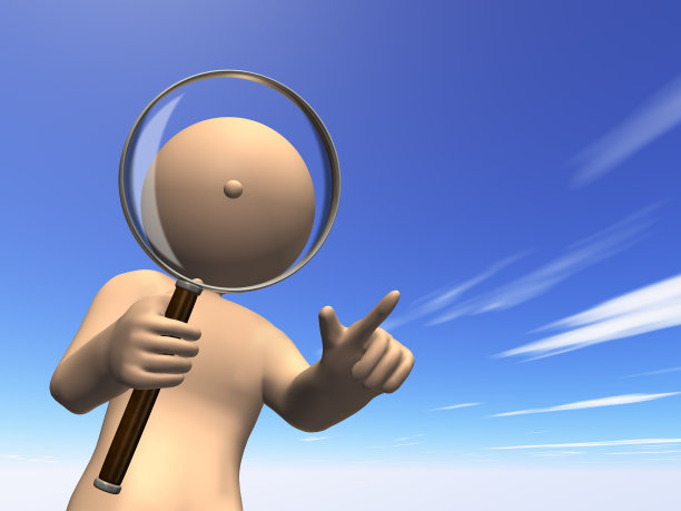 我用放大镜观察东西。图片下载