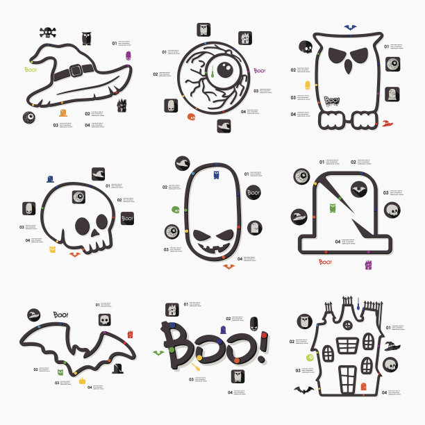 万圣节的信息图表图片下载