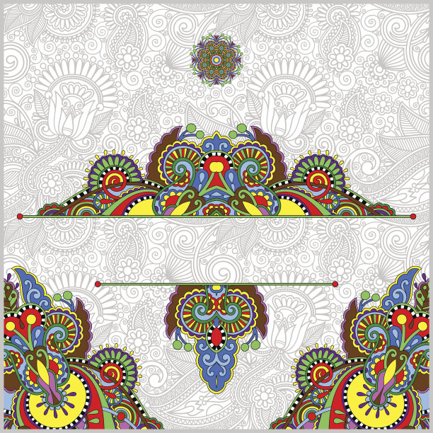 民族背景鲜明的请帖图片下载