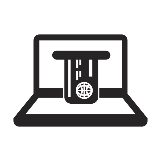 有信用卡的笔记本电脑图片下载