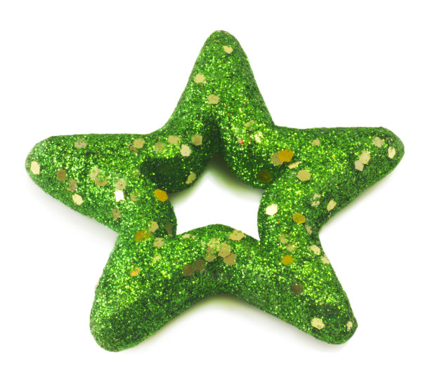 圣诞明星孤立在白色的背景图片下载