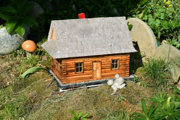 手工制作的村庄的房子图片下载