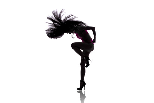 背光性感舞者女孩的档案图片下载