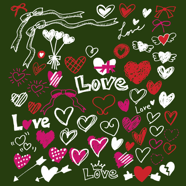 手绘插图的心图片下载