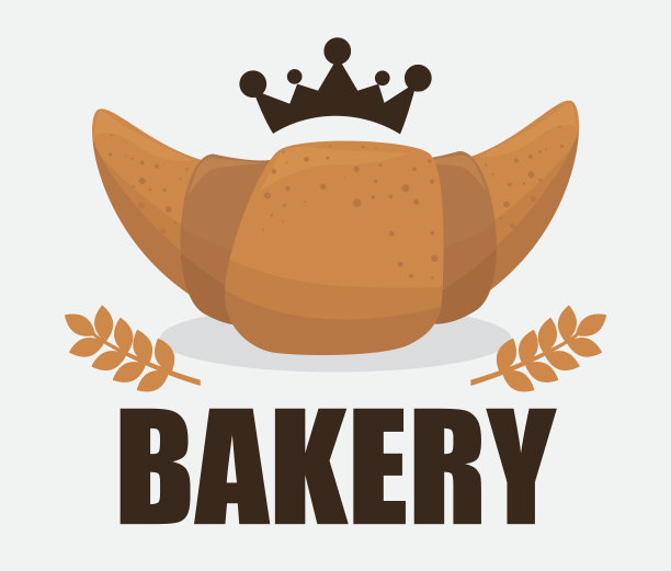 面包房设计在白色背景矢量插图图片下载