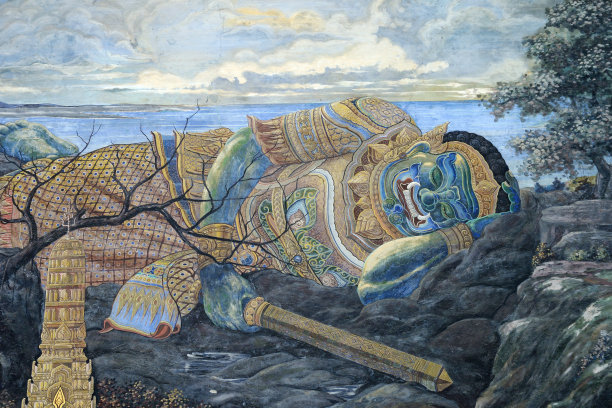 泰国曼谷普拉尤寺罗摩衍那壁画图片下载