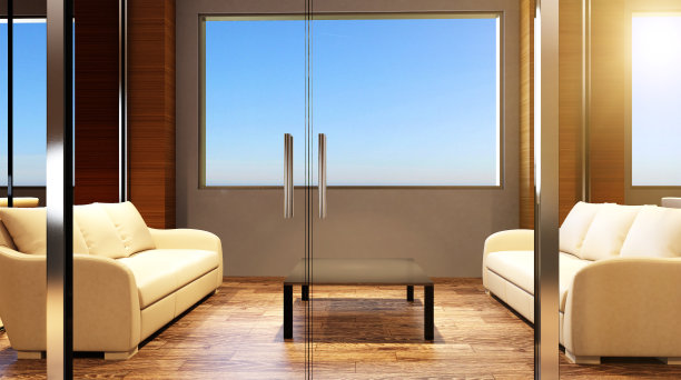 办公室内部。三维渲染图片下载