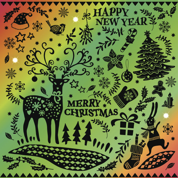 圣诞节涂鸦集图片下载