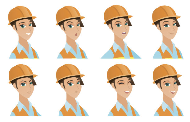 构建器字符的向量集图片下载