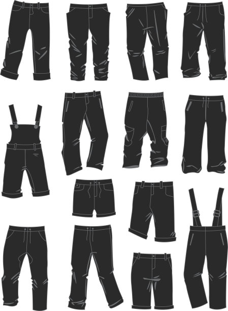 男孩的裤子轮廓图片下载